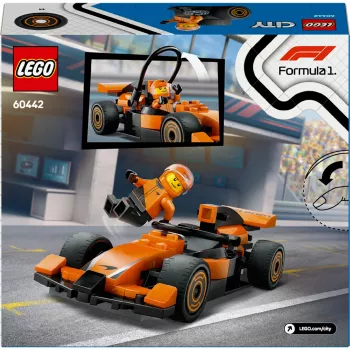 LEGO City F1 Racer McLaren Racing Car 60442 — building set, 86 pieces, 1 minifigure, age 6+