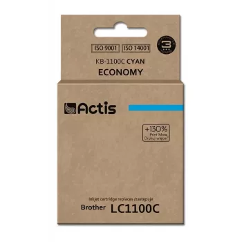 Ink cartridge ACTIS KB-1100C compatible for Brother, cyan, 19 ml, standard yield