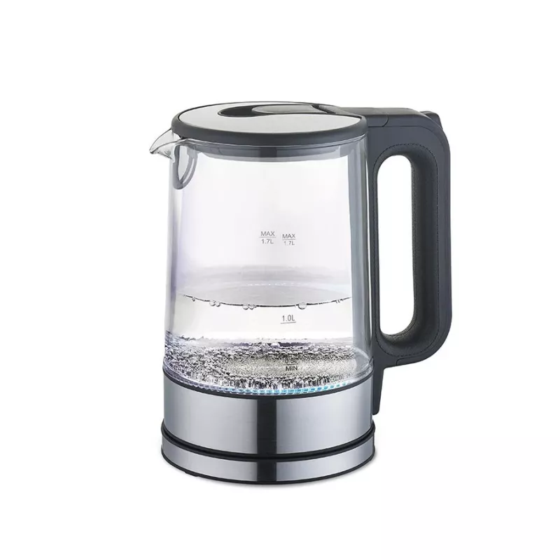 Electric kettle Maestro MR-053 1.7 L 2200 W Glass housing Black with water level indicator