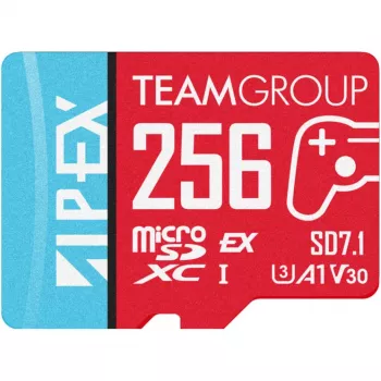MicroSD Express memory card Team group APEX SD7.1 256 GB, red/blue