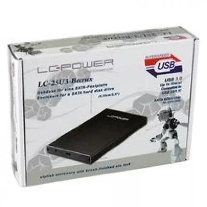 External Hard Drive Enclosure LC-Power LC-25U3-Becrux Black