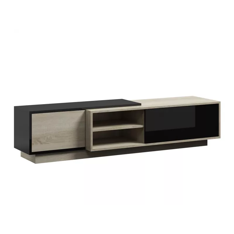 Cama TV cabinet SIGMA1 180 sonoma oak/black gloss