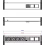 Power strip Bachmann DESK 902.032 — 4x CEE sockets, desktop power distribution