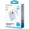 Power bank Vention 10000mAh 22.5W — 2× USB‑C, 1× USB‑A, blue