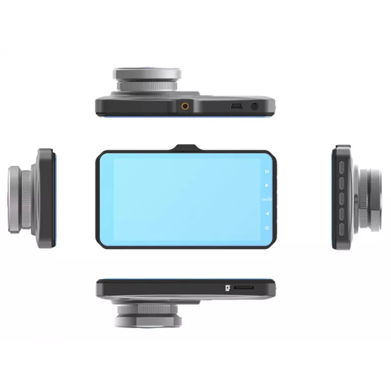 Dashcam TRACER 4TS Full HD dual-channel dash camera, 2 MP main, 0.4 MP interior, 140°/60° angles, 4 inch IPS display, 150 mAh battery, aluminium body, parking assist