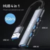 USB hub QOLTEC 53793 — USB 3.0 input, 3× USB 2.0 ports