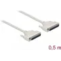Serial cable DELOCK 86911, D-Sub 37-pin to D-Sub 37-pin, beige, 0.5 m