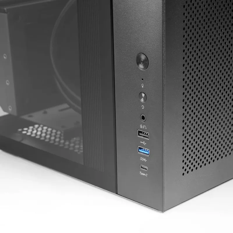 PC Midi Tower Case TACENS Mars Gaming MC-INFINIOLITE, Black, Tempered Glass, supports ATX/Micro-ATX/Mini-ITX, 120 mm fans