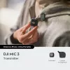 Wireless bodypack transmitter DJI MIC 3 — compact portable microphone transmitter, Black/Grey
