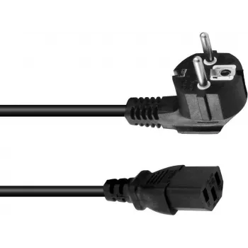 Power cable Omnitronic 3023520L, IEC C13 to mains, 3 x 0.75 mm², 0.6 m, black