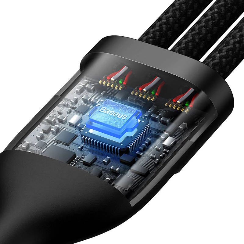 USB Cable Baseus CASS030101 1.2m USB A/USB C USB C/Micro-USB B/Lightning Black