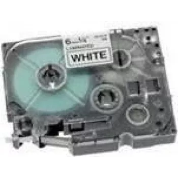 Brother Black on White Gloss Laminated Tape, 6mm label-making tape TZ