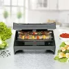 Sandwich maker Rommelsbacher SWG 700 – compact 3-in-1 electric press with 3 interchangeable plates (sandwich, Belgian waffle, grill), stainless steel accents