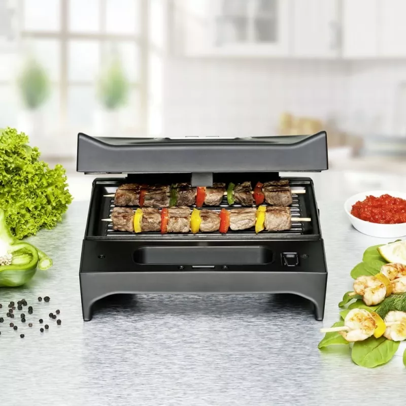 Sandwich maker Rommelsbacher SWG 700 – compact 3-in-1 electric press with 3 interchangeable plates (sandwich, Belgian waffle, grill), stainless steel accents
