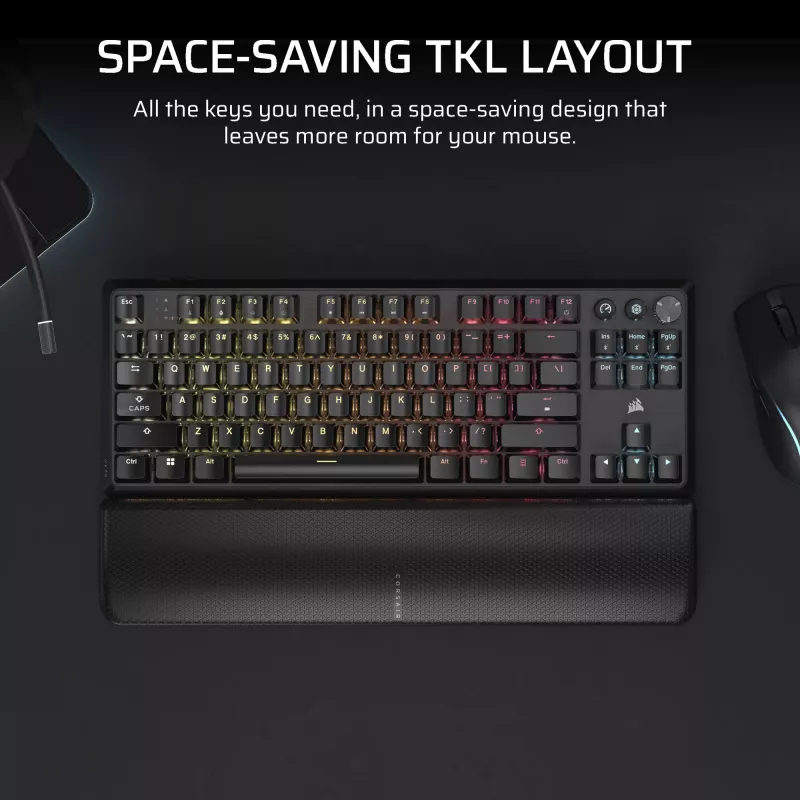 Corsair K70 CORE TKL keyboard Gaming USB + RF Wireless + Bluetooth QWERTZ German Black