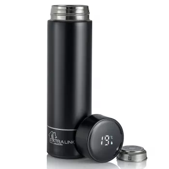 Extralink Smart Travel Mug Black, Thermal Tumbler with LED Display
