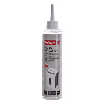 Shredder oil ActiveJet ASO-250, maintenance oil for office shredders, 250 ml bottle with applicator
