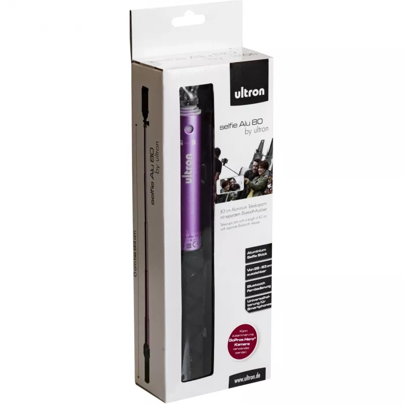Selfie Stick Ultron Alu 80 Universal Black Pink