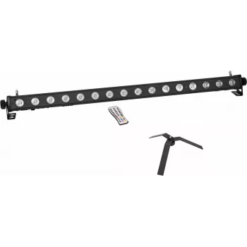 LED light bar EUROLITE PIX-16 QCL with floorstand FS-4, steel black