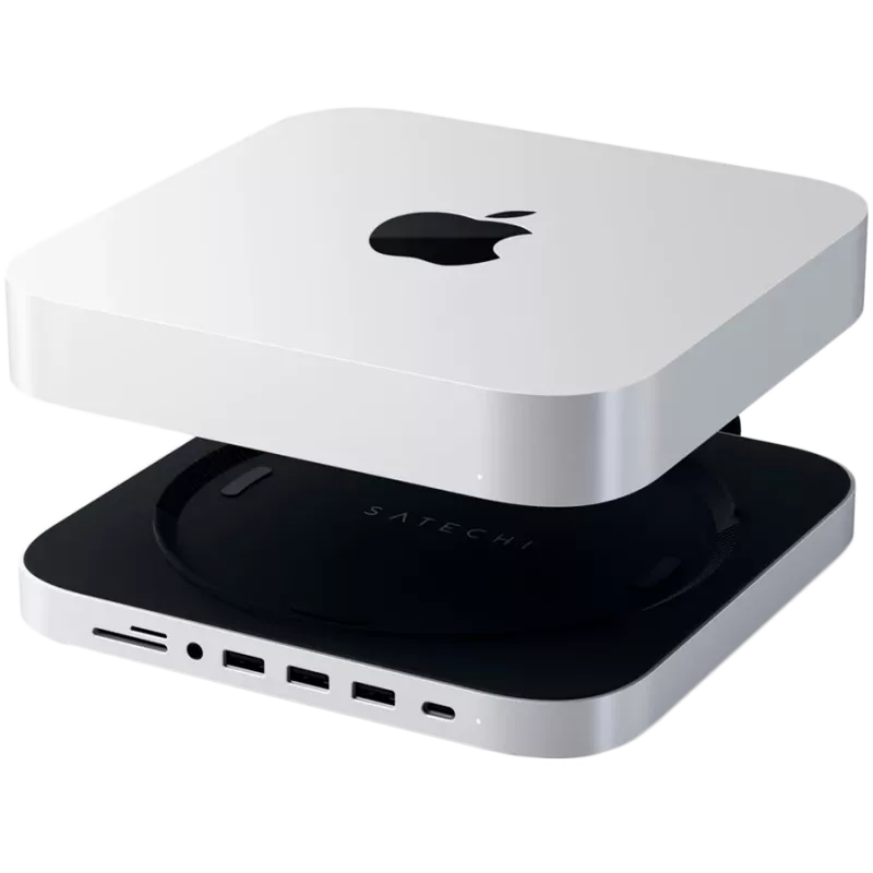 Satechi USB Type-C Aluminum Stand and Hub for Apple Mac mini (Silver)