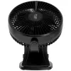 Adler Rechargeable Clip-on Desk Fan | AD 7342 | Table Fan | Black | Diameter 15.5 cm | Number of speeds 3 | Oscillation | 5 W