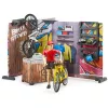 Toy bicycle shop BRUDER 63120 playset with workshop and accessories