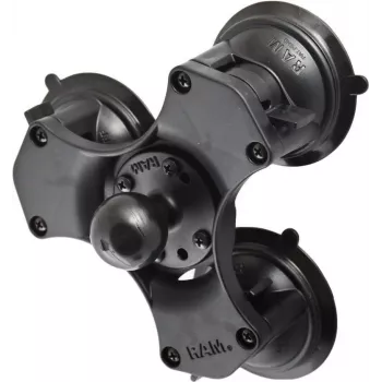 RAM Mounts Twist-Lock Triple Suction Cup Ball Base 3.81 cm Black