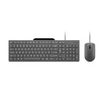 Wired keyboard and mouse set Lenovo 310 (US English) — full-size keyboard, 1.8 m cable, 2000 DPI optical ambidextrous mouse