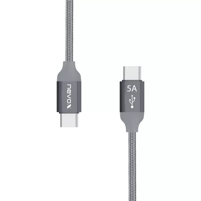 USB Cable Nevox 1654 USB 2.0 2m USB C Grey Silver