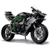 LEGO Technic motorcycle model Kawasaki Ninja H2R 42170 — 1:1 scale replica, 643 pieces, instruction sheet, for ages 10+