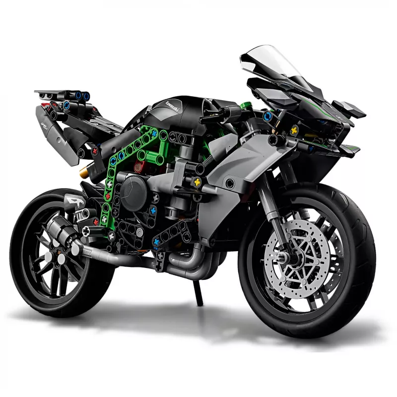 LEGO Technic motorcycle model Kawasaki Ninja H2R 42170 — 1:1 scale replica, 643 pieces, instruction sheet, for ages 10+