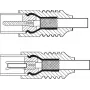 Goobay Antenna Cable (class A+, >95 dB), 3x Shielded, 1.5 m, White - Coax Plug > Koax-Socket (fully Shielded) (58807)