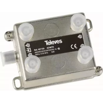 4-way splitter Televes AZ48TD 5–1218 MHz, 8 dB attenuation
