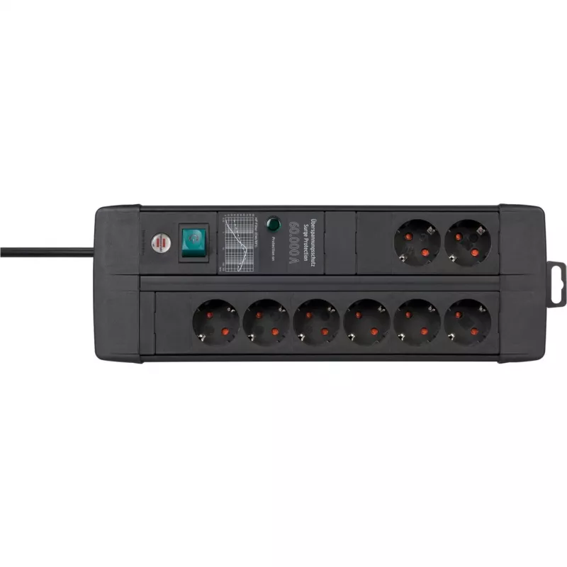 Power extension Brennenstuhl 1256000698 3 m 8 AC outlets Indoor Black