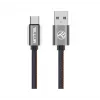 USB data cable Tellur USB to Type-C 1 m Denim, braided 1m cable for charging and data transfer