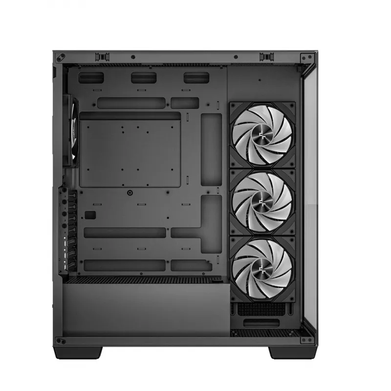 PC case DeepCool CG580 4F Midi Tower — ATX/ITX/MicroATX, tempered glass, 3×120mm+1×120mm fans, 2×3.5 inch & 2×2.5 inch, USB-A×2 USB-C×1, black