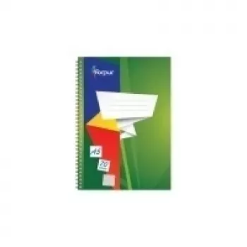 Exercise book with spiral Forpus, A5/70, Squared, soft cover 0722-004