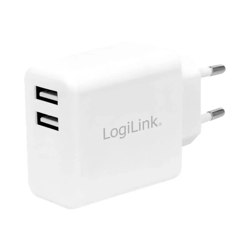 LogiLink Power Supply - 12 Watt - 2.4 A - 2 Output Ports (USB)