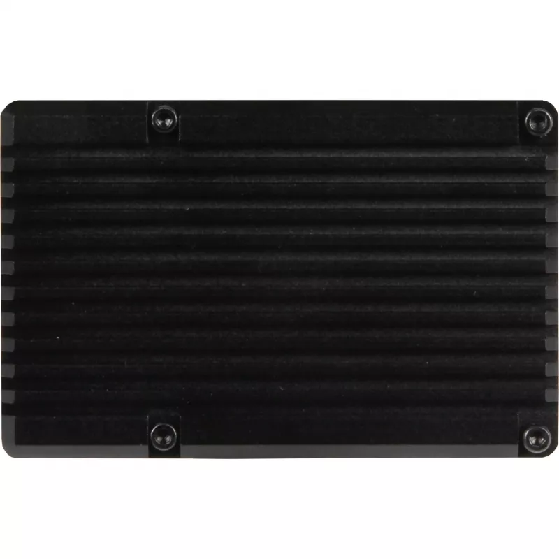 JOY-IT RPI CASE ALU07F - Enclosure for Raspberry Pi 4, Alu, Fan, black (RB-ALUCASEP4+07FAN)