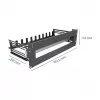 Circuit-breaker panel DELOCK 67282 — metal 19 inch rack accessory, black housing, 1 pc