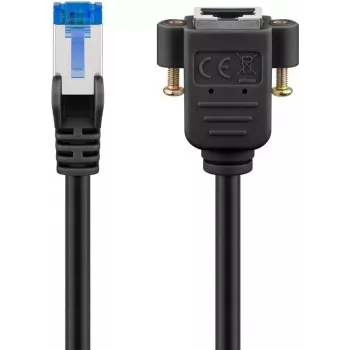 Goobay CAT 6A Extension Cable, S/FTP (PiMF), black (65643)