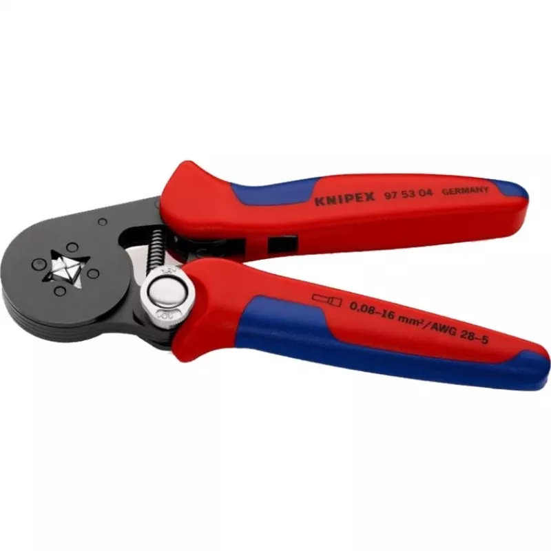 Self-Adjusting Crimping Pliers 97 53 04 SB (Red/Blue, for wire-end ferrules)