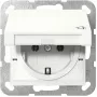 Power socket Schuko GIRA System 55, white, depth 29 mm