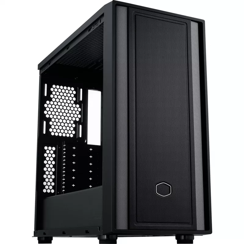 Cooler Master MasterBox 600 Lite PC case, MIDI-Tower, E-ATX, Tempered Glass - Black