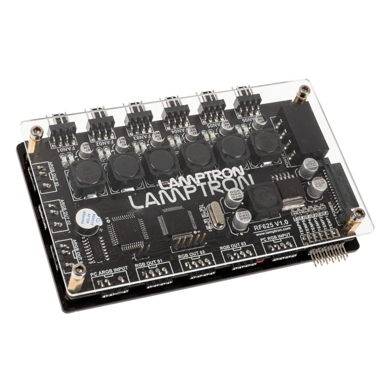 Fan and ARGB Controller Lamptron LAMP‑RF625B, black — wireless control for PC fans and RGB LEDs