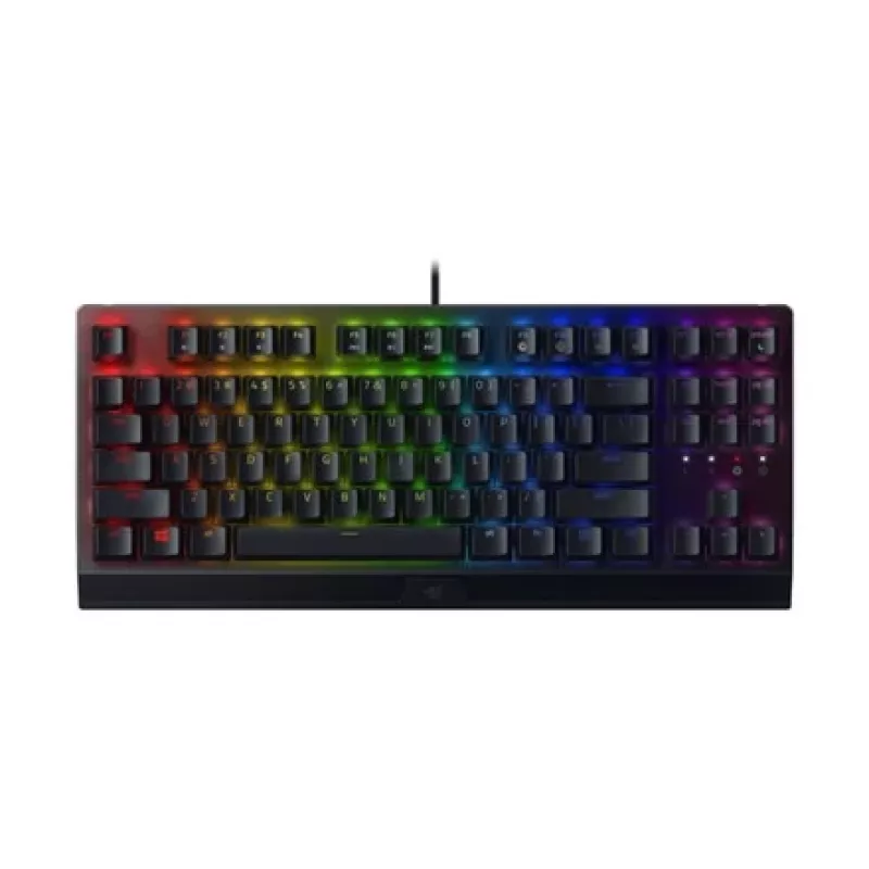 Mechanical gaming keyboard Razer BlackWidow V3 Tenkeyless — USB, QWERTY US, Razer Yellow switches, RGB backlight, black