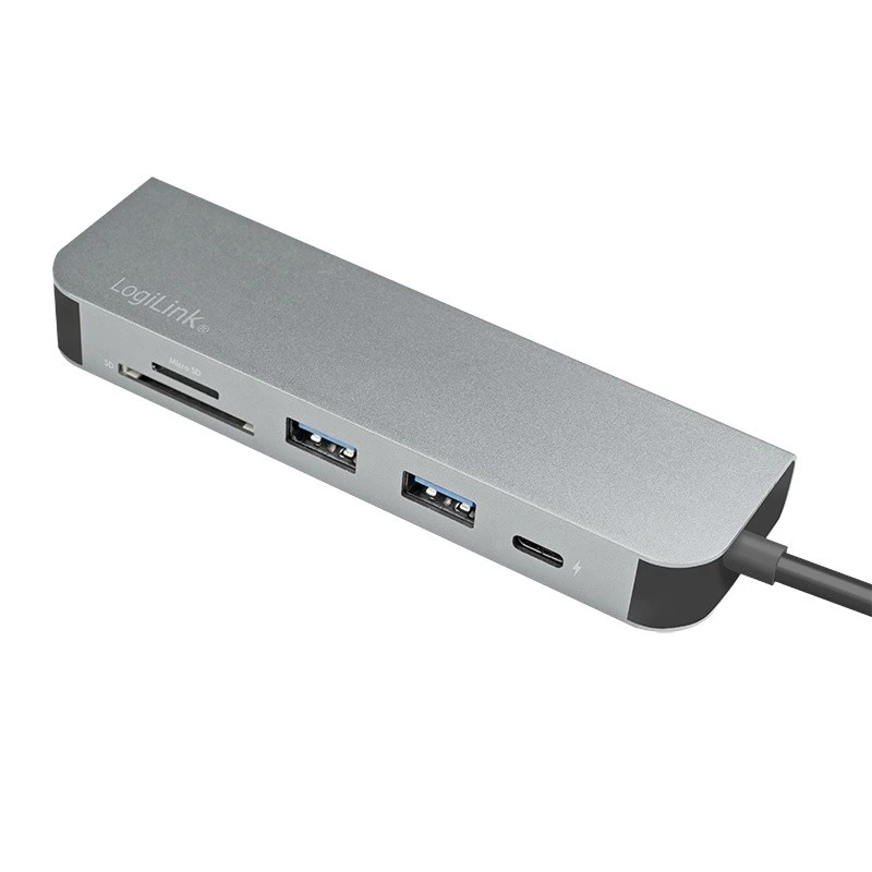 LogiLink UA0343 USB-C Multiport Hub Aluminium USB 3.2 2nd Gen Mult
