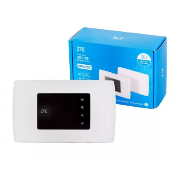 Cellular network router ZTE MF920C — LTE 4G (800/900/1800/2100/2600 MHz), WLAN 150 Mbps, 2000 mAh battery, white