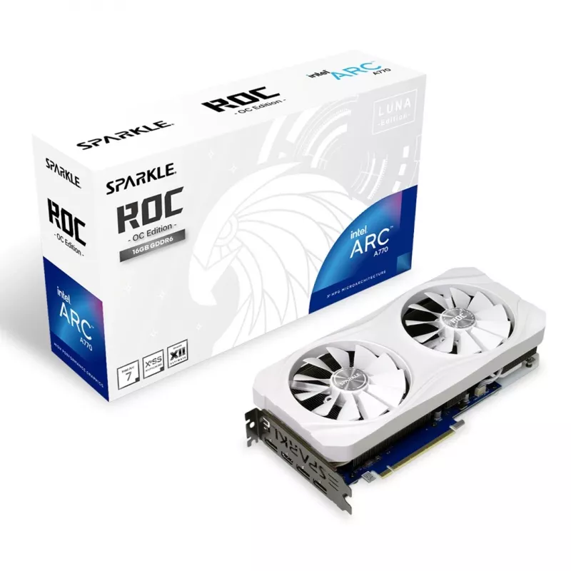 Graphics card Sparkle SA770RW-16GOC — Intel Arc A770 ROC Luna, 16 GB GDDR6, PCIe 4.0, 256-bit