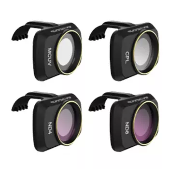 Sunnylife 4-Pack Camera Lens Filter Set for DJI Mini 2 / Mini SE / Mavic Mini – CPL, ND4, ND8, UV (MM-FI9257)